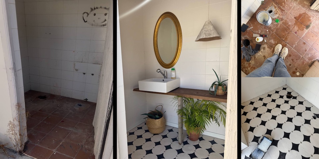 Baño renovado sin obras: el antes y el después