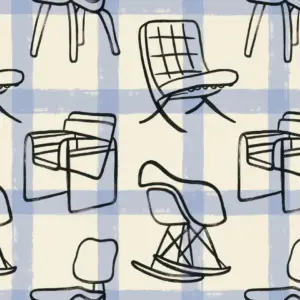 Papel pintado Icónicos Azul