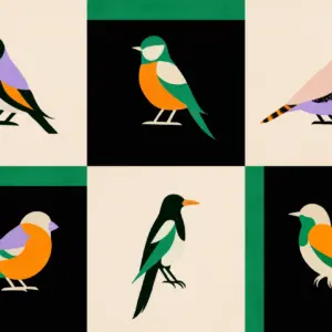 Papel pintado Like a Bird Negro