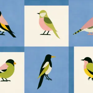 Papel pintado Like a Bird Azul