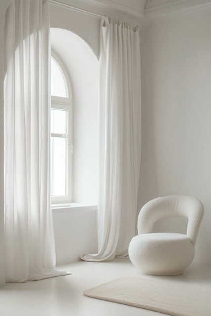 Cloud Dancer: El Color del año 2026 según Pantone 17 Total white cortinas lino