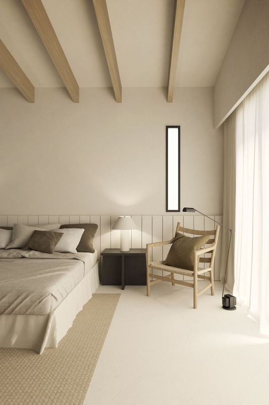 Cloud Dancer: El Color del año 2026 según Pantone 12 Dormitorio con paredes en tonos blanco avainillado