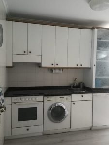 Cocina azul vintage 1 antes
