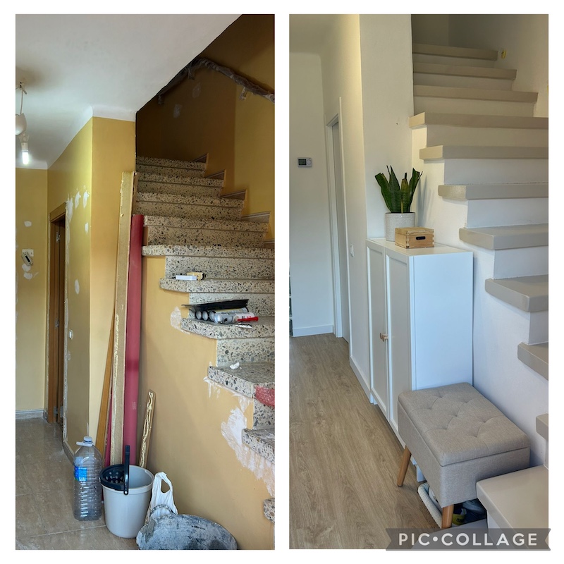 Renovar la casa con pintura: escalera pintada