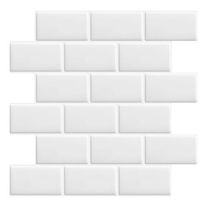 Azulejo Adhesivo Ladrillo Blanco Brillo