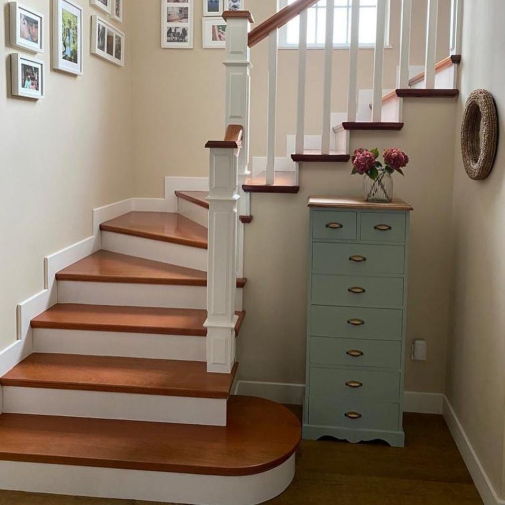 Mi propia experiencia: Como pintar la escalera de terrazo 49 Escalera de madera pintada