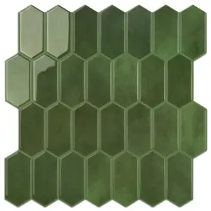 Azulejo Adhesivo Mosaico Picket Verde Bosque