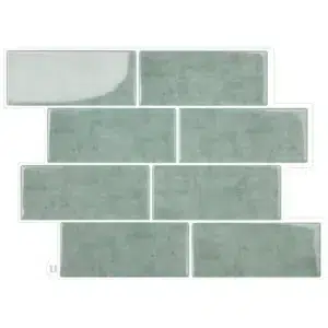Azulejos Adhesivos 26 Azulejo Adhesivo Mosaico Metro Verde Eucalipto
