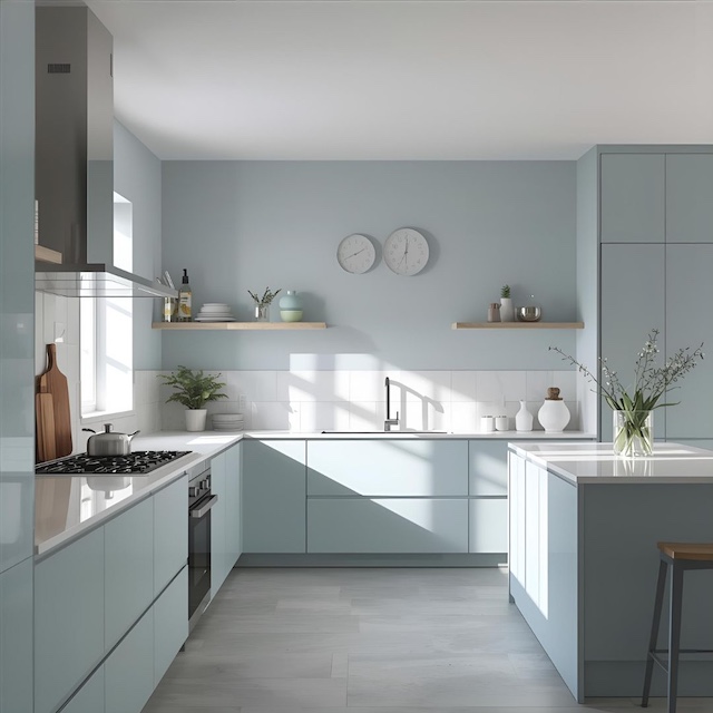 cocina azul