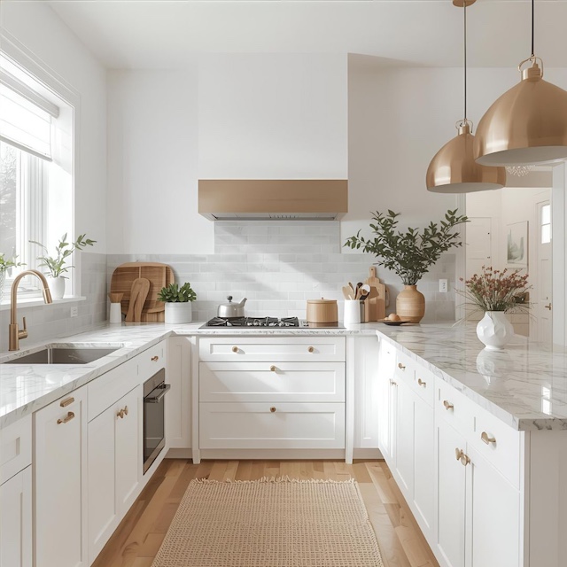 cocina blanco y neutros