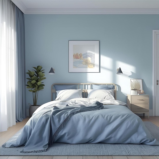 dormitorio azul