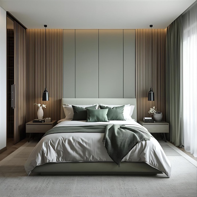dormitorio verde