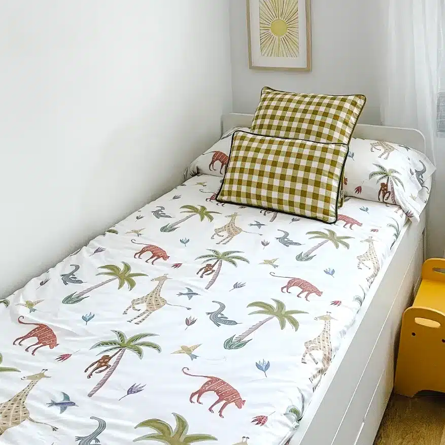 Juego Cama 90 Fauna Blanco