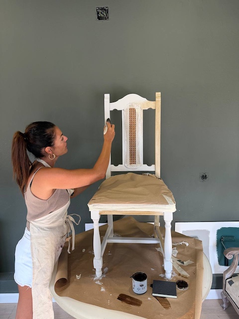 Pintar sillas de madera